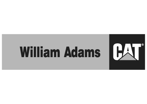 William Adams Logo - Horiz Border - CMYK Gloss Greyscale